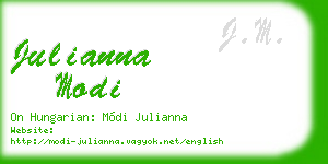 julianna modi business card