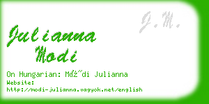 julianna modi business card